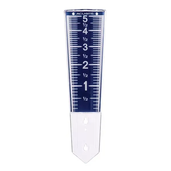 AcuRite 5-inch Magnifying Rain Gauge — rain gauge product photograph on a plain background