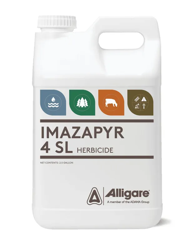 Alligare Imazapyr 4 SL Herbicide, 1 Quart — non-selective soil-residual herbicide — bare ground and site preparation product photograph on a plain background