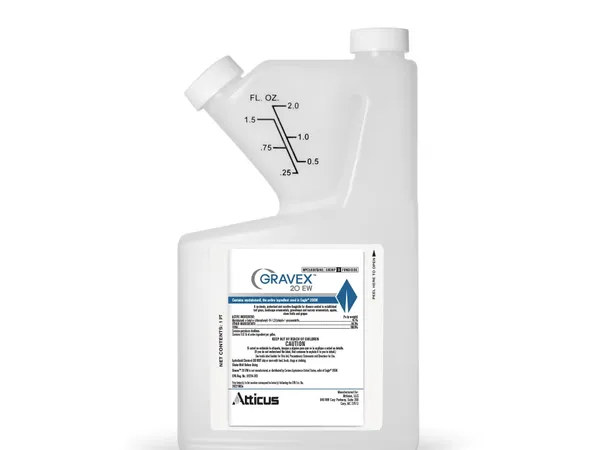 Atticus Gravex 20 EW Fungicide, 16 oz — fotografía de producto del fungicida sistémico DMI concentrado sobre fondo liso