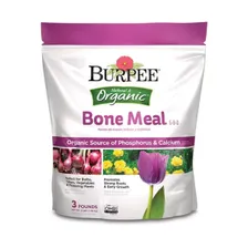 Burpee Natural & Organic Bone Meal 6-8-0 (3 lb) — organic phosphorus amendment product photograph on a plain background