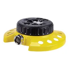 Dramm ColorStorm nine-pattern turret sprinkler — product photograph on a plain background