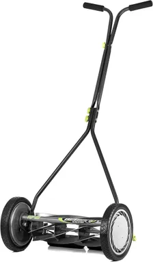 Earthwise 1715-16EW 16 in 7-Blade Push Reel Mower — manual reel mower product photograph on a plain background