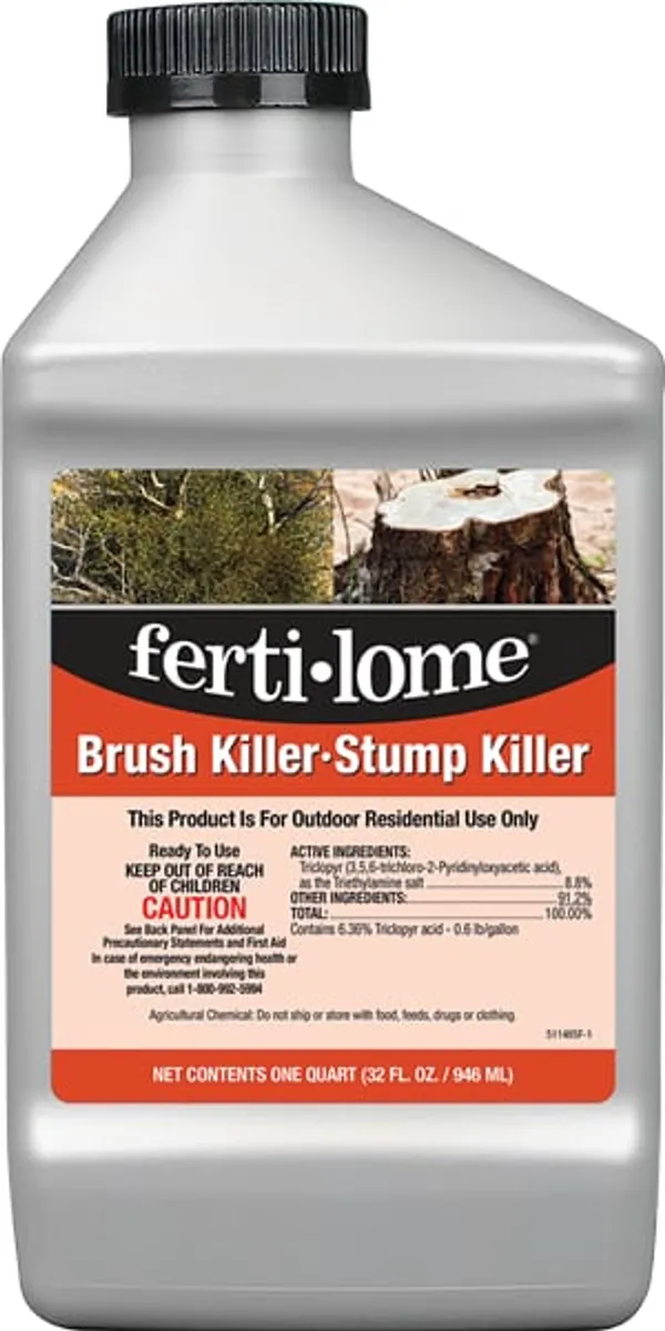 Fertilome Brush Killer & Stump Killer Concentrate, 32 oz — brush and stump herbicide product photograph on a plain background