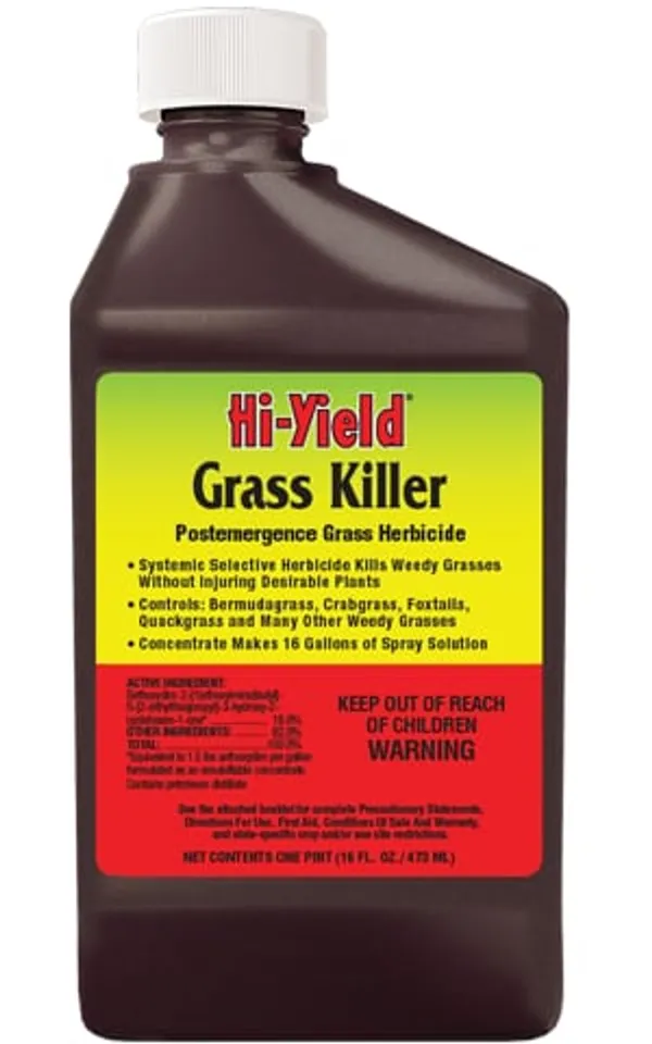 Hi-Yield Grass Killer Postemergence Grass Herbicide, 8 oz — selective grass herbicide product photograph on a plain background