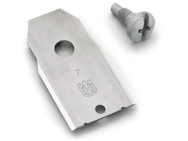Husqvarna Endurance Automower Blades — fotografía de producto de las cuchillas de repuesto para cortadora robot sobre fondo liso
