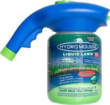 Hydro Mousse Liquid Lawn System — hose-end spray applicator with seed, fertilizer and green dye product photograph on a plain background