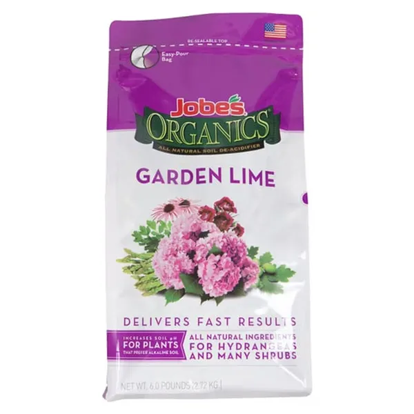 Jobe's Organics Garden Lime (6 lb) — soil amendment product photograph on a plain background