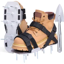 Ohuhu Lawn Aerator Shoes, Spiked Sandals — spike aerator sandals product photograph on a plain background