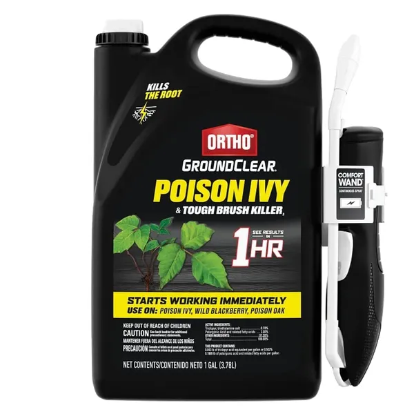 Ortho GroundClear Poison Ivy & Tough Brush Killer Ready-to-Use, 1 gal — brush and poison ivy herbicide product photograph on a plain background