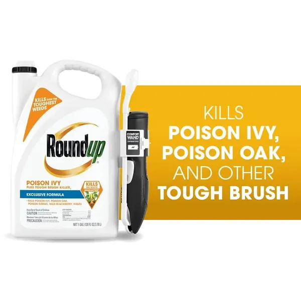 Roundup Poison Ivy Plus Tough Brush Killer Concentrate, 32 oz — brush and poison ivy herbicide product photograph on a plain background