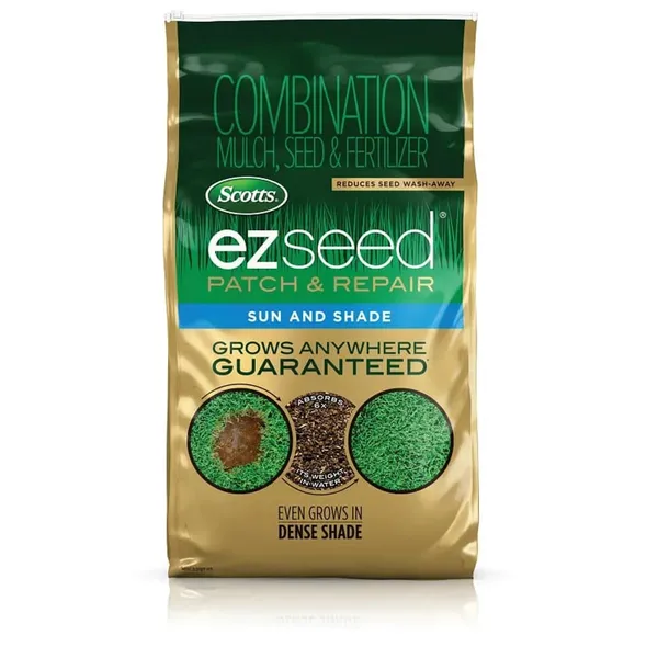 Scotts EZ Seed Patch & Repair, Sun and Shade — seed, mulch and fertilizer combination for bare spots product photograph on a plain background