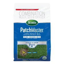 Scotts PatchMaster Lawn Repair Mix, Sun + Shade — seed, mulch and fertilizer repair mix product photograph on a plain background