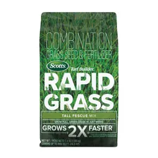 Scotts Turf Builder Rapid Grass Tall Fescue Mix — grass seed + fertilizer combination product photograph on a plain background