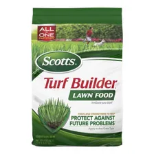Scotts Turf Builder Lawn Food (32-0-4) — lawn fertilizer product photograph on a plain background