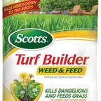 Scotts Turf Builder Weed & Feed₃ (28-0-3) — weed & feed, manufacturer product photograph