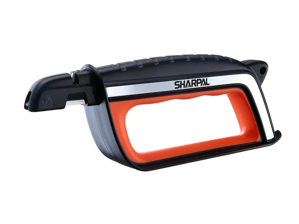 SHARPAL All-in-1 Garden Tool and Mower Blade Sharpener (103N) — fotografía de producto del afilador manual de cuchillas sobre fondo liso