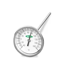Premium Stainless Steel Soil Thermometer (6 in Stem, 3 in Dial) — soil thermometer product photograph on a plain background