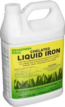 Southern Ag Chelated Liquid Iron (1 gal) — micronutrient product photograph on a plain background
