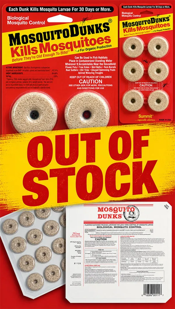 Summit Mosquito Dunks, 6-Pack — biological mosquito larvicide, manufacturer product photograph