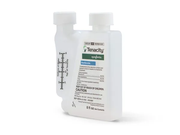 Syngenta Tenacity Turf Herbicide, 8 oz — fotografía de producto del herbicida selectivo para césped sobre fondo liso