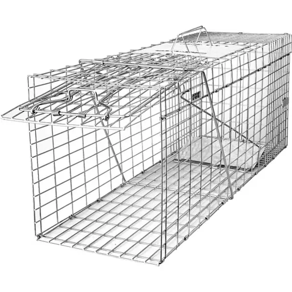 SZHLUX 32 in Folding Live Animal Cage Trap — live-capture cage trap product photograph on a plain background