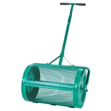 VEVOR Compost and Peat Moss Spreader, 24 in — rotary mesh topdressing spreader product photograph on a plain background